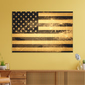 Amerikaanse vlag 4 canvas afdruk (Insitu (Woonkamer))