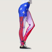 Amerikaanse vlag 4 de dag van de viering van juli leggings (Rechts)