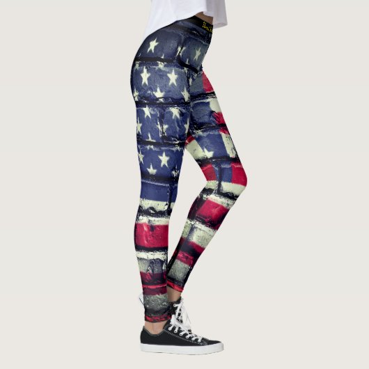 Amerikaanse vlag 4 de dag van de viering van juli leggings (Rechts)