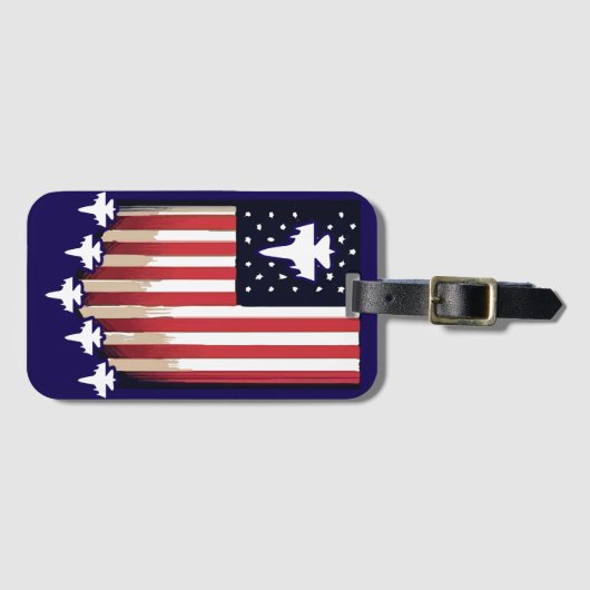 Amerikaanse vlag 4 juli-65079 bagagelabel (Voorkant (horizontaal))