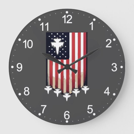 Amerikaanse vlag 4 juli-65079 grote klok (Voorkant)