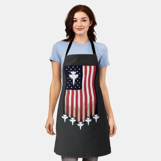 Amerikaanse vlag 4 juli-65079 schort (Gedragen)