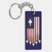 Amerikaanse Vlag 4 juli-65079 Sleutelhanger (Voorkant Links)