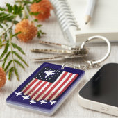 Amerikaanse Vlag 4 juli-65079 Sleutelhanger (Voorkant Rechts)