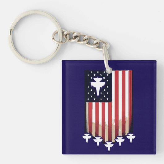 Amerikaanse Vlag 4 juli-65079 Sleutelhanger (voorkant)