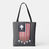 Amerikaanse Vlag 4 juli-65079 Tote Bag (Achterkant)