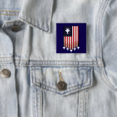 Amerikaanse Vlag 4 juli-65079 Vierkante Button 5,1 Cm (In situ)