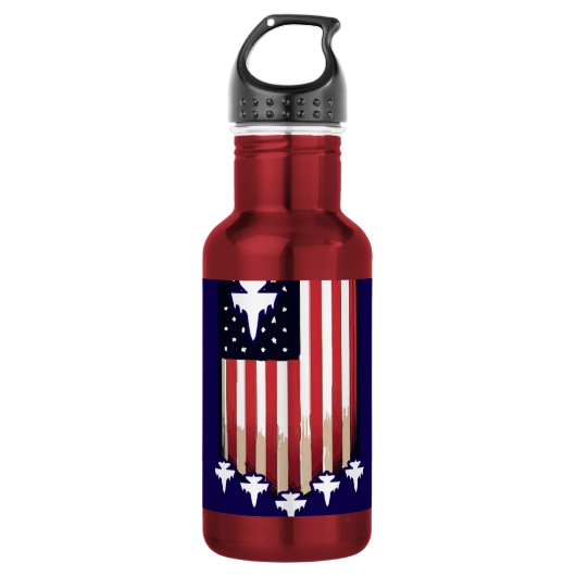 Amerikaanse vlag 4 juli-65079 waterfles (Voorkant)