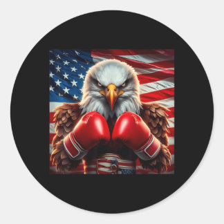 Amerikaanse vlag 4 juli adelaar Onafhankelijkheids Ronde Sticker