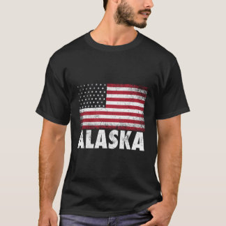 Amerikaanse vlag 4 juli Alaska Patriottisch T-shirt