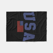 Amerikaanse vlag 4 juli Americana Bold Blue Fleece Deken (Voorkant (Horizontaal))