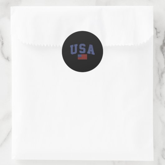 Amerikaanse vlag 4 juli Americana Bold Blue Ronde Sticker (Tas)