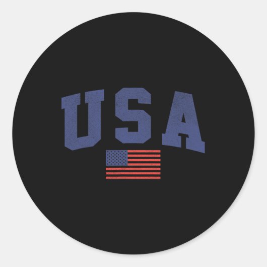 Amerikaanse vlag 4 juli Americana Bold Blue Ronde Sticker (Voorkant)