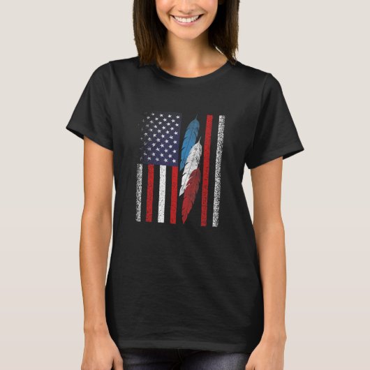 Amerikaanse vlag : 4 juli Amerikaanse patriot T-shirt (Voorkant)