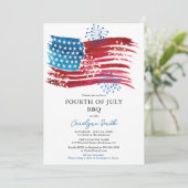 Amerikaanse Vlag 4 juli BBQ-feest Patriottisch Kaart (Staand voorkant)