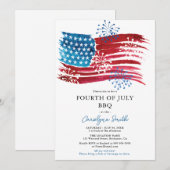 Amerikaanse Vlag 4 juli BBQ-feest Patriottisch Kaart (Voorkant / Achterkant)