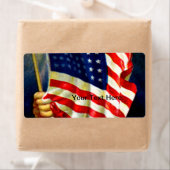Amerikaanse vlag, 4 juli Etiket (Insitu)