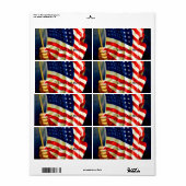 Amerikaanse vlag, 4 juli Etiket (Full Sheet)