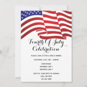 Amerikaanse Vlag 4 juli Feest Kaart (Voorkant)