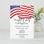 Amerikaanse Vlag 4 juli Feest Kaart (Staand voorkant)