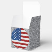 Amerikaanse Vlag 4 juli Glitter Bedankdoosjes (Geopend)