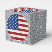 Amerikaanse Vlag 4 juli Glitter Bedankdoosjes (Achterkant)