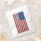 Amerikaanse Vlag 4 juli Glitter Bedankzakje (Geknipt)