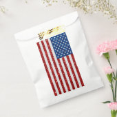 Amerikaanse Vlag 4 juli Glitter Bedankzakje (Gezegeld)