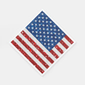 Amerikaanse Vlag 4 juli Glitters Servet (Hoek)