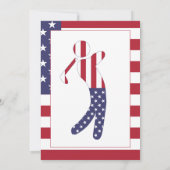 Amerikaanse vlag | 4 juli Golf Tournament Invite Kaart (Achterkant)
