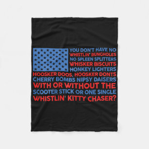 Amerikaanse vlag 4 juli Je hebt geen fluitende B Fleece Deken