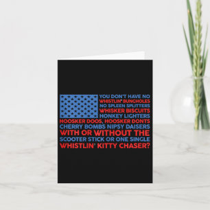 Amerikaanse vlag 4 juli Je hebt geen fluitende B Kaart