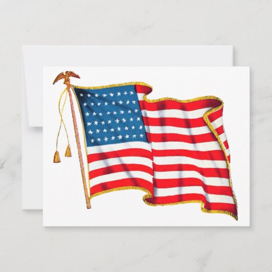 Amerikaanse vlag, 4 juli Kaart (Voorkant)