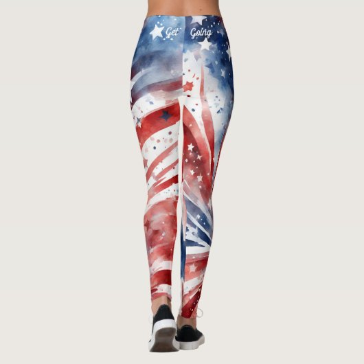 Amerikaanse vlag 4 juli leggings (Achterkant)