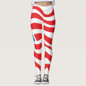Amerikaanse vlag - 4 juli leggings (Voorkant)