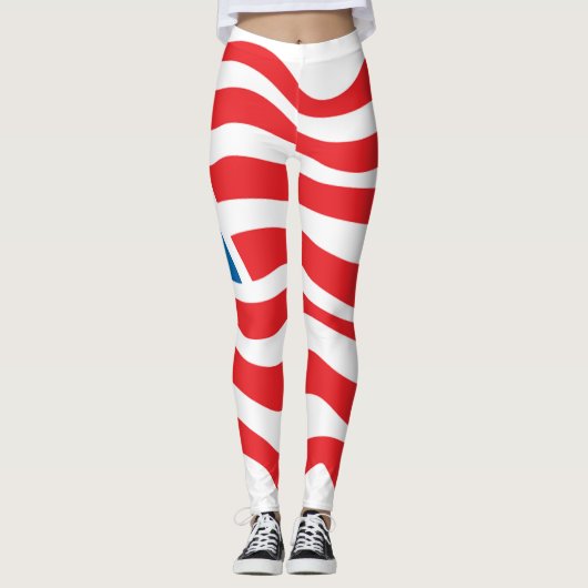 Amerikaanse vlag - 4 juli leggings (Voorkant)