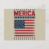 Amerikaanse Vlag 4 juli Merica Briefkaart (Voorkant)