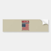 Amerikaanse Vlag 4 juli Merica Bumpersticker (Voorkant)