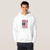 Amerikaanse Vlag 4 juli Merica Hoodie (Voorkant volledig)