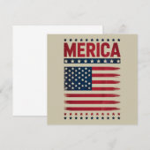 Amerikaanse Vlag 4 juli Merica Kaart (Voorkant / Achterkant)