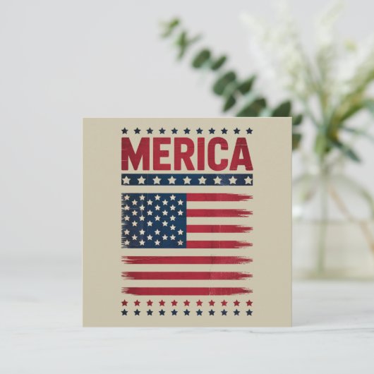 Amerikaanse Vlag 4 juli Merica Kaart (Staand voorkant)