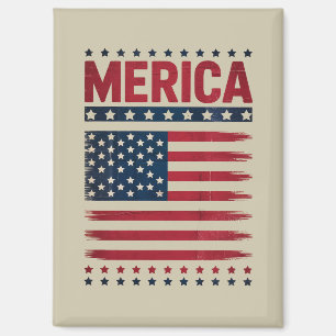 Amerikaanse Vlag 4 juli Merica Magneet