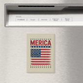 Amerikaanse Vlag 4 juli Merica Magneet (Insitu (Vaatwasser))