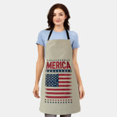 Amerikaanse Vlag 4 juli Merica Schort (Gedragen)