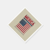 Amerikaanse Vlag 4 juli Merica Servet (Hoek)