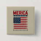 Amerikaanse Vlag 4 juli Merica Vierkante Button 5,1 Cm (Voorkant)