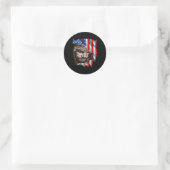 Amerikaanse vlag 4 juli Onafhankelijkheidsdag Patr Ronde Sticker (Tas)