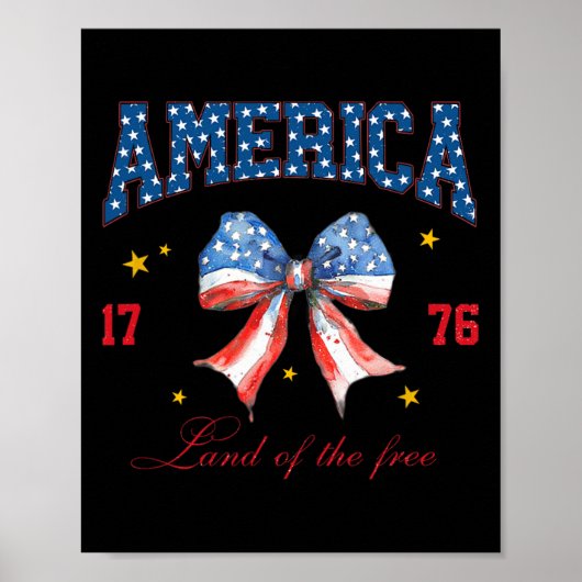 Amerikaanse vlag 4 juli Onafhankelijkheidsdag Poster (Voorkant)