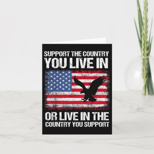 Amerikaanse vlag 4 juli ondersteunt het land dat u kaart (Voorkant)