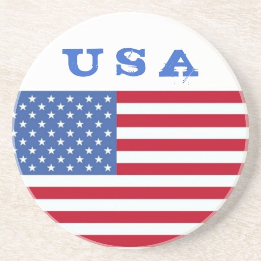 Amerikaanse Vlag 4 juli Onderzetter (Voorkant)